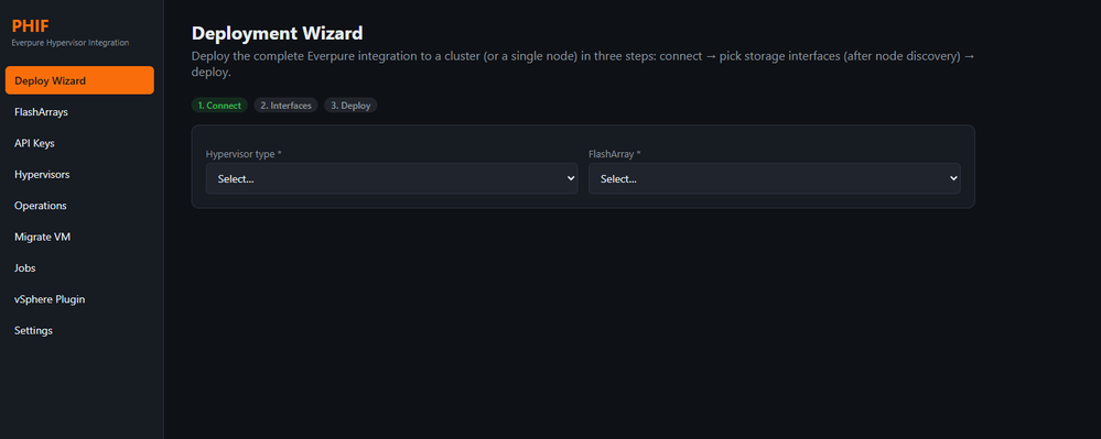 PHIF deployment wizard